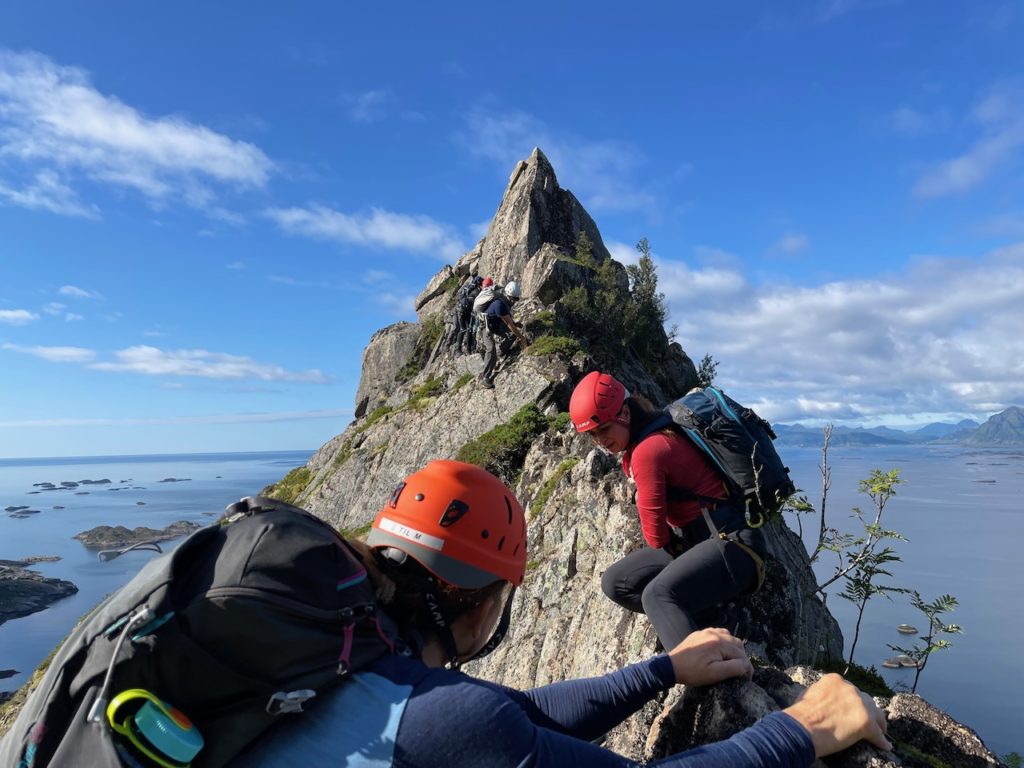 mountaineering climbing lofoten