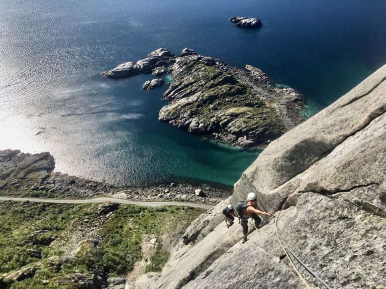 Presten climbing Lofoten